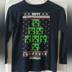 Mimecrafy Creeper Holiday Long Sleeve Shirt